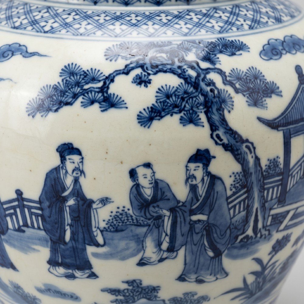 明崇禎 / 清順治 青花博古博雅文房水盂 · Ming/Qing Transitional Blue and White Scholar's Water Pot:圖片 3