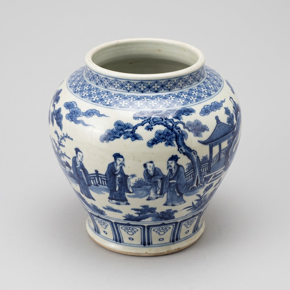 明崇禎 / 清順治 青花博古博雅文房水盂 · Ming/Qing Transitional Blue and White Scholar's Water Pot:圖片 4