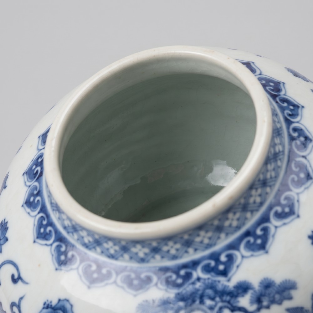 明崇禎 / 清順治 青花博古博雅文房水盂 · Ming/Qing Transitional Blue and White Scholar's Water Pot:圖片 5