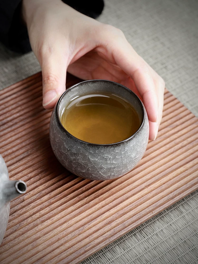 「凝霜」銀灰結晶圓融杯:圖片 3